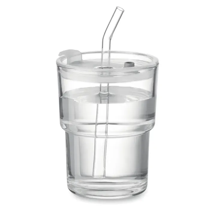 Glass tumbler with straw 400ml - MO2502 (MOCN#22)